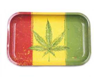 RAGGA Tabuleiro Metal Rasta Leaf Medium 8€